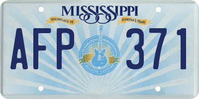 MS license plate AFP371