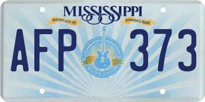 MS license plate AFP373