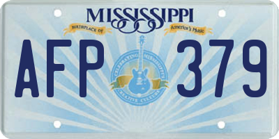 MS license plate AFP379