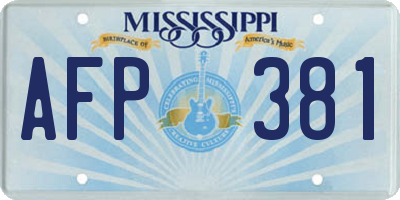 MS license plate AFP381