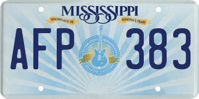 MS license plate AFP383