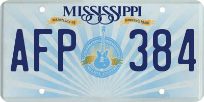 MS license plate AFP384
