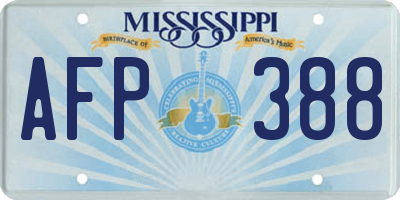 MS license plate AFP388