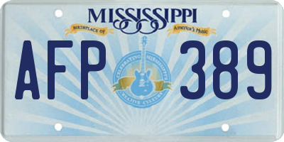 MS license plate AFP389