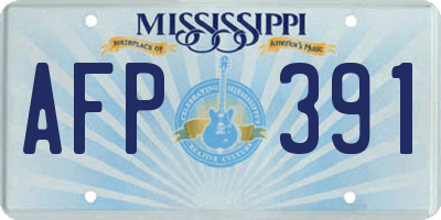 MS license plate AFP391