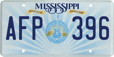 MS license plate AFP396