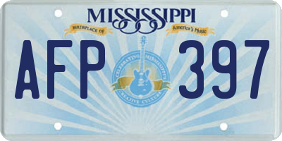 MS license plate AFP397