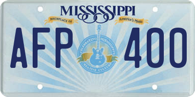 MS license plate AFP400