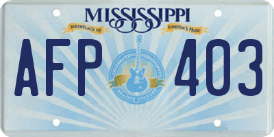 MS license plate AFP403