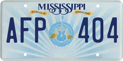 MS license plate AFP404