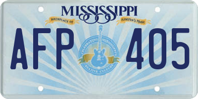 MS license plate AFP405