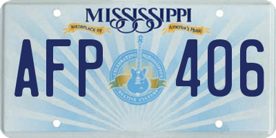 MS license plate AFP406