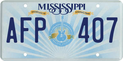 MS license plate AFP407