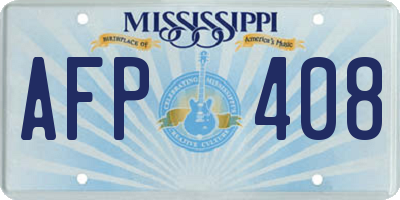 MS license plate AFP408