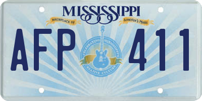 MS license plate AFP411
