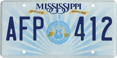 MS license plate AFP412