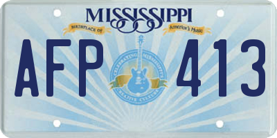 MS license plate AFP413