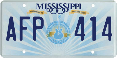 MS license plate AFP414