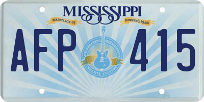 MS license plate AFP415