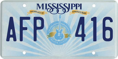 MS license plate AFP416