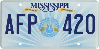 MS license plate AFP420