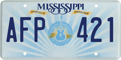 MS license plate AFP421