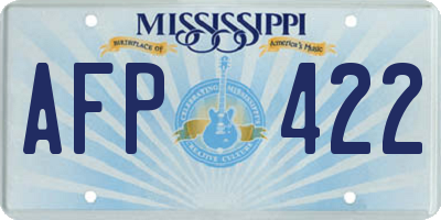 MS license plate AFP422