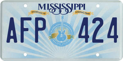MS license plate AFP424