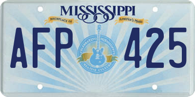MS license plate AFP425