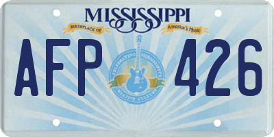 MS license plate AFP426
