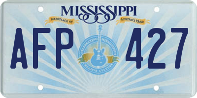 MS license plate AFP427