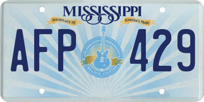 MS license plate AFP429