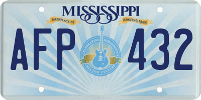 MS license plate AFP432