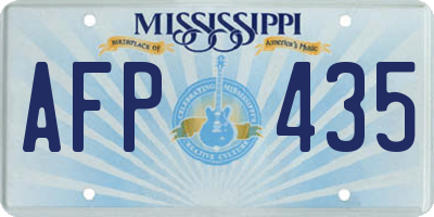 MS license plate AFP435