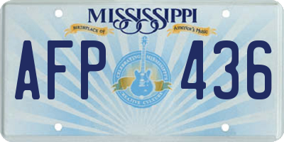 MS license plate AFP436