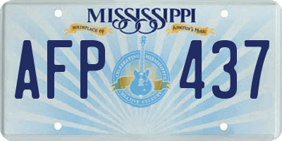 MS license plate AFP437