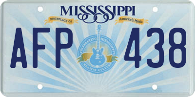 MS license plate AFP438