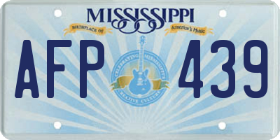 MS license plate AFP439