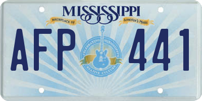 MS license plate AFP441