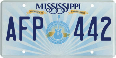 MS license plate AFP442