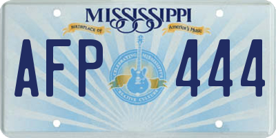 MS license plate AFP444