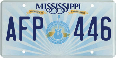 MS license plate AFP446