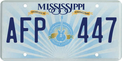 MS license plate AFP447