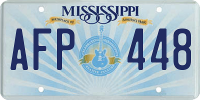 MS license plate AFP448