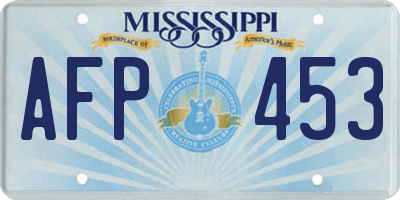 MS license plate AFP453