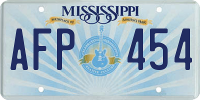 MS license plate AFP454