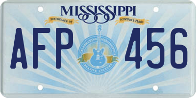 MS license plate AFP456