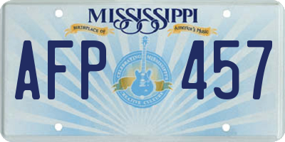 MS license plate AFP457