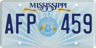 MS license plate AFP459