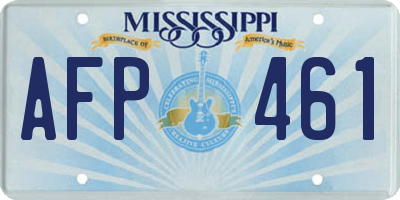 MS license plate AFP461